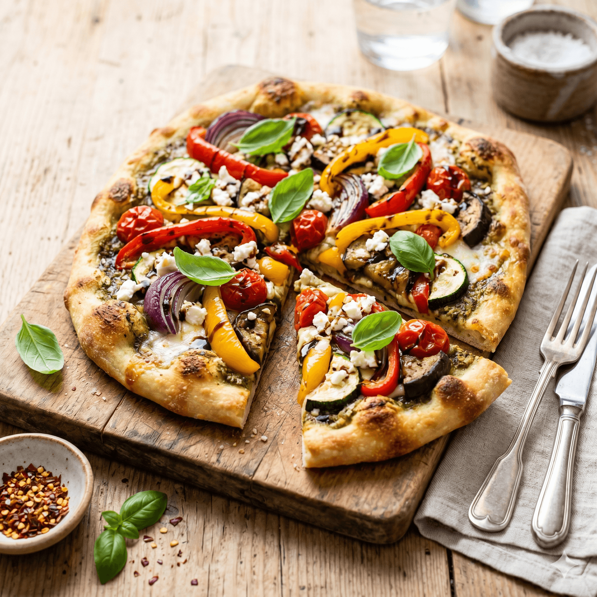 Roasted Veggie Flatbread